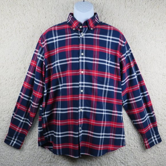 St. John's Bay* Men's Long Sleeve Button Down Curved Hem pocket Shirt~Size Large - Picture 1 of 11
